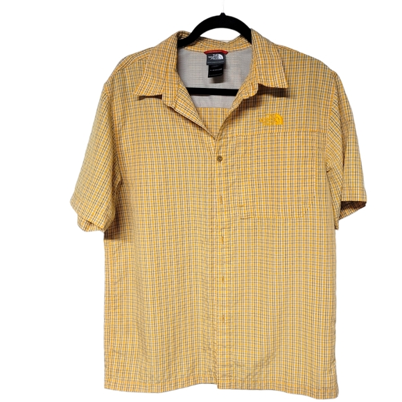 The North Face Other - The North Face yellow plaid stripe button down shirt short sleeve casual M men's